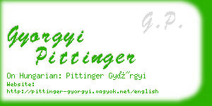 gyorgyi pittinger business card